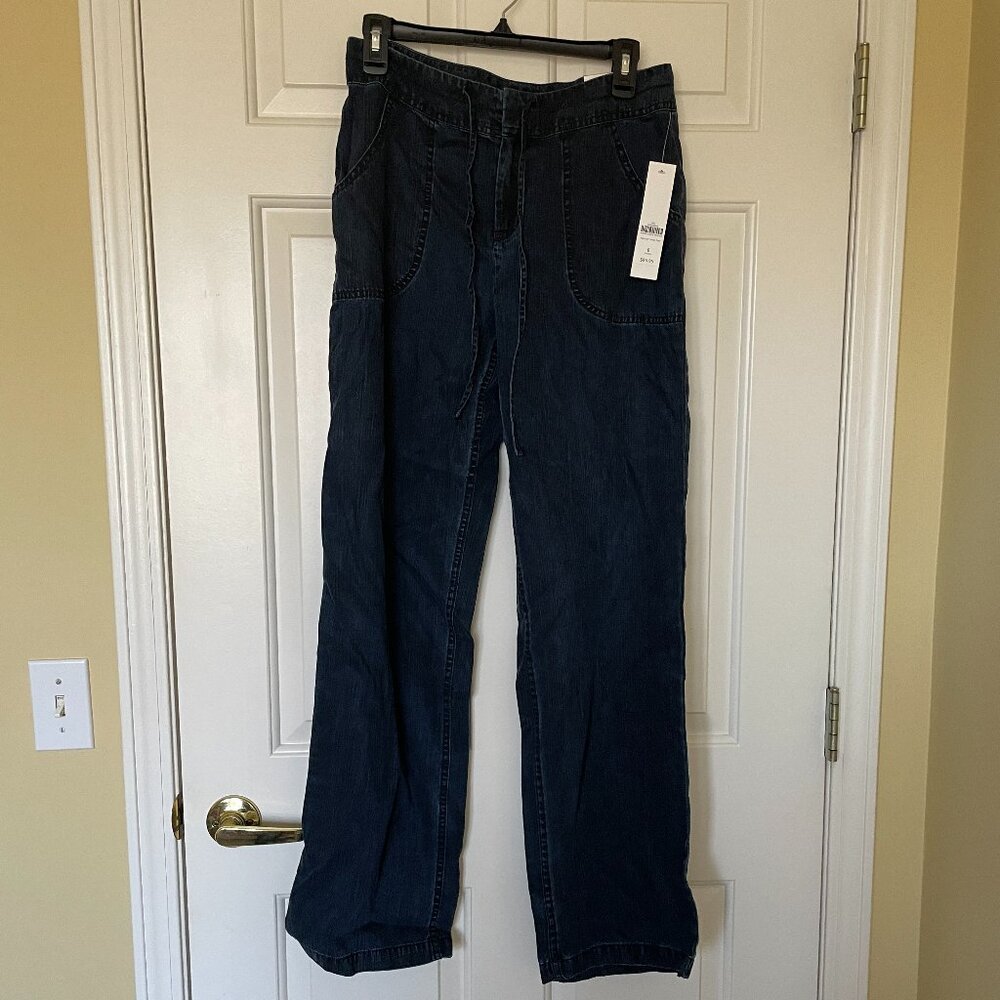 NWT Coldwater Creek Straight Leg Tencel Lyocell Pants in Blue - Size 8